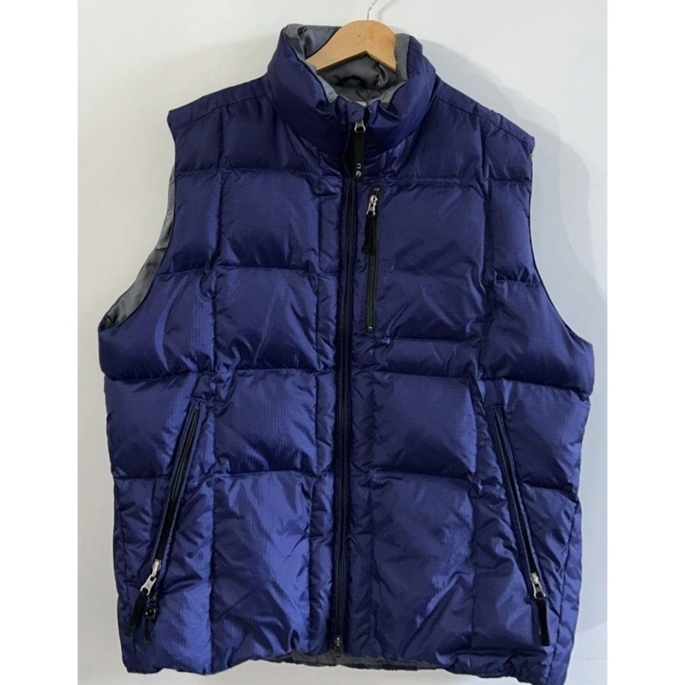 Mens Burton LAVA Down Puffer Vest Sz XL Snowboarding Zip Pockets Clean